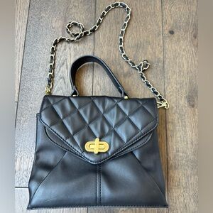 Steve Madden Black Quilted Chain Bag